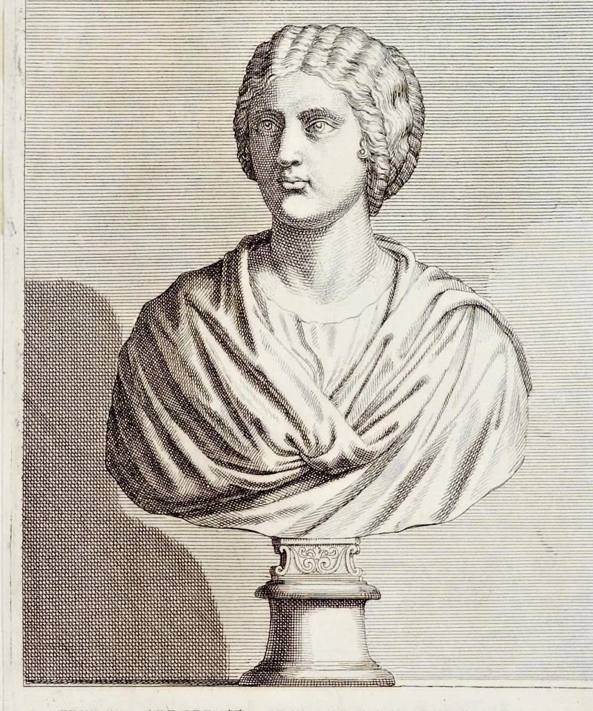An illustration from Villa Pamphilia : eiusque palatium, cum suis prospectibus, statuae, fontes, vivaria, theatra, areolae, plantarum, viarumque ordines, cum eiusdem villae absoluta delineatione, 1650, leaf 114