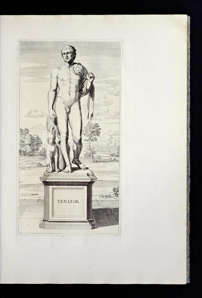 An illustration from Villa Pamphilia : eiusque palatium, cum suis prospectibus, statuae, fontes, vivaria, theatra, areolae, plantarum, viarumque ordines, cum eiusdem villae absoluta delineatione, 1650, leaf 18