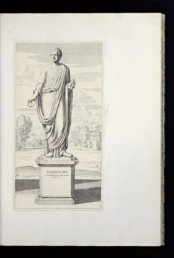 An illustration from Villa Pamphilia : eiusque palatium, cum suis prospectibus, statuae, fontes, vivaria, theatra, areolae, plantarum, viarumque ordines, cum eiusdem villae absoluta delineatione, 1650, leaf 32