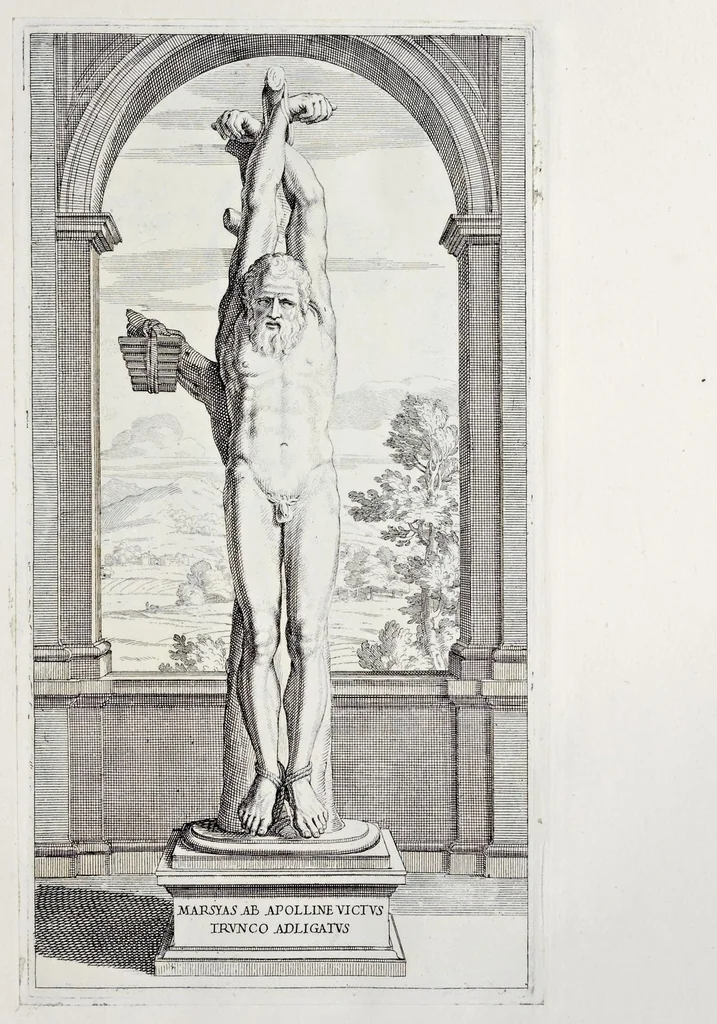 An illustration from Villa Pamphilia : eiusque palatium, cum suis prospectibus, statuae, fontes, vivaria, theatra, areolae, plantarum, viarumque ordines, cum eiusdem villae absoluta delineatione, 1650, leaf 70