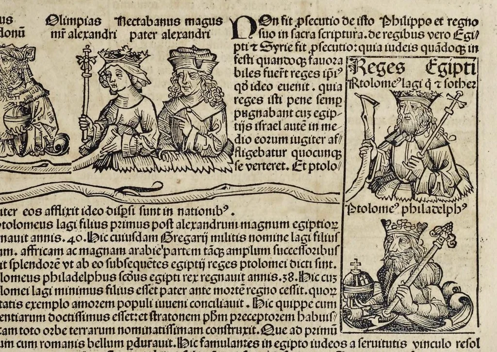 An illustration from Registrum huius operis libri cronicarum cu[m] figuris et ymagi[ni]bus ab inicio mu[n]di, leaf 194