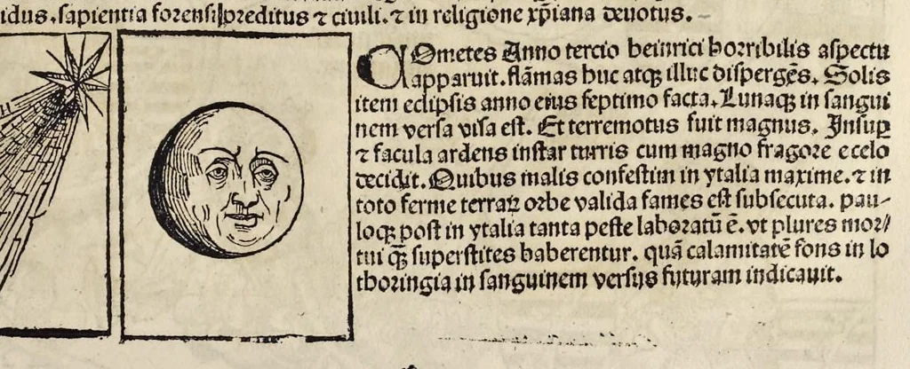 An illustration from Registrum huius operis libri cronicarum cu[m] figuris et ymagi[ni]bus ab inicio mu[n]di, leaf 412