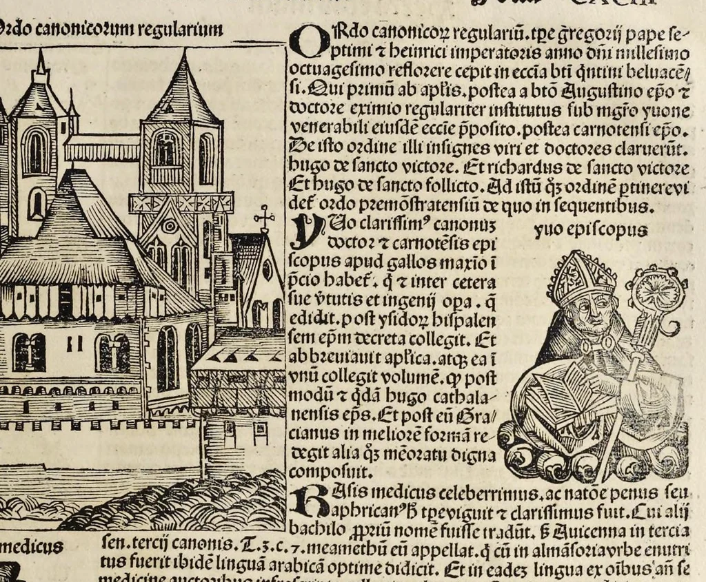 An illustration from Registrum huius operis libri cronicarum cu[m] figuris et ymagi[ni]bus ab inicio mu[n]di, leaf 426
