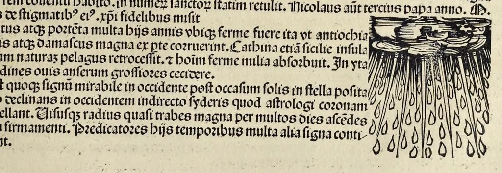 An illustration from Registrum huius operis libri cronicarum cu[m] figuris et ymagi[ni]bus ab inicio mu[n]di, leaf 456