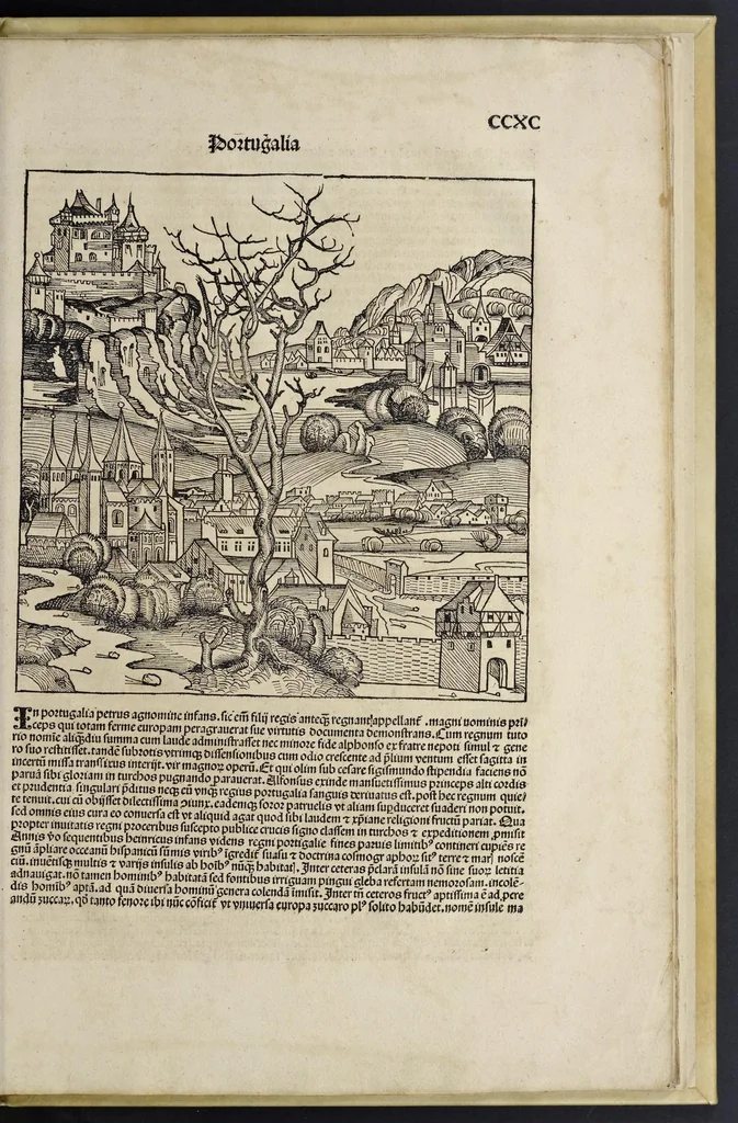 An illustration from Registrum huius operis libri cronicarum cu[m] figuris et ymagi[ni]bus ab inicio mu[n]di, leaf 632
