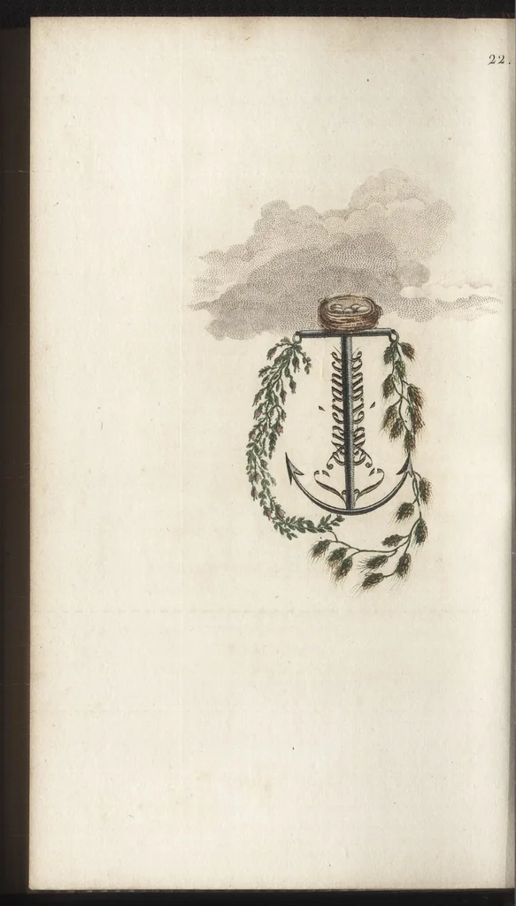 An illustration from Arabesques mythologiques, ou, Les attributs de toutes les divinités de la fable : en 54 planches gravées d'après les dessins coloriés de Madame de Genlis ... : ouvrage fait pour servir à l'éducation de la jeunesse, 1810, leaf 207