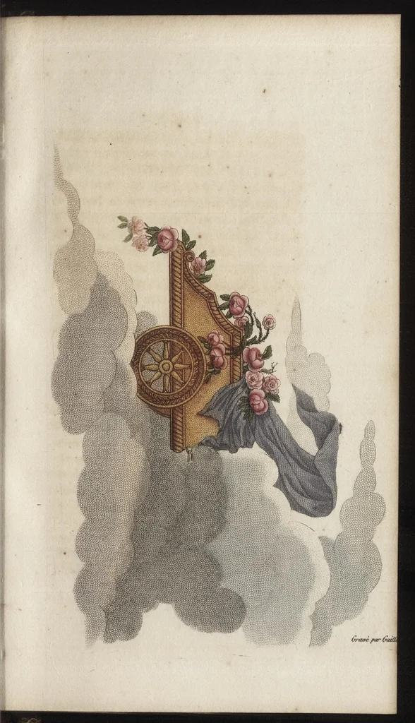 An illustration from Arabesques mythologiques, ou, Les attributs de toutes les divinités de la fable : en 54 planches gravées d'après les dessins coloriés de Madame de Genlis ... : ouvrage fait pour servir à l'éducation de la jeunesse, 1810, leaf 222
