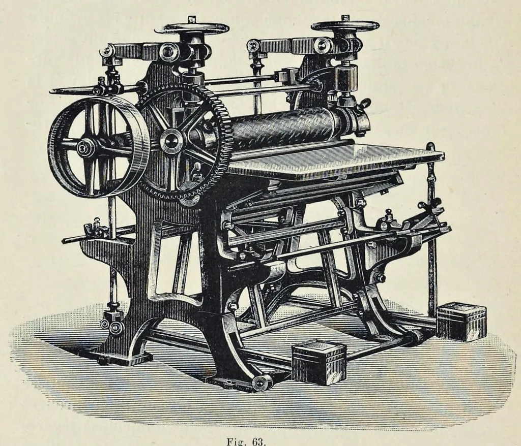 An illustration from La chromolithographie et la photochromolithographie, 1897, leaf 179