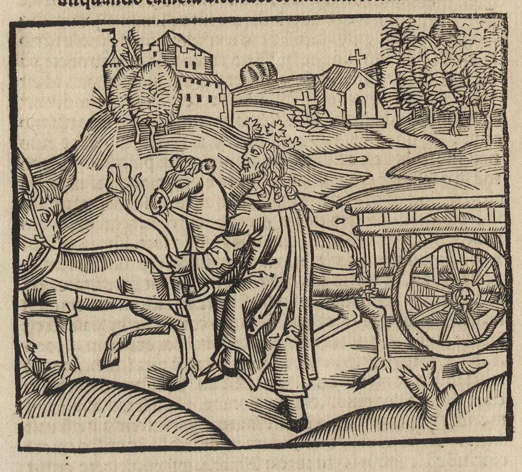 An illustration from Methodius primũ olympiade : et postea Tyrii ciuitatum episcopus. ... multa edidit documẽta et presertim de mundi creatione eidem in carcere reuelata .., leaf 117