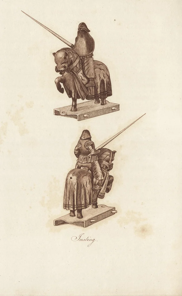 An illustration from Glig-gamena angel-deod, or, The sports and pastimes of the people of England : including the rural and domestic recreations, May-games, mummeries, pageants, processions, and pompous spectacles, from the earliest period to the present time : illustrated by engravings selected from ancient paintings in which are represented most of the popular diversions, 1810, leaf 225