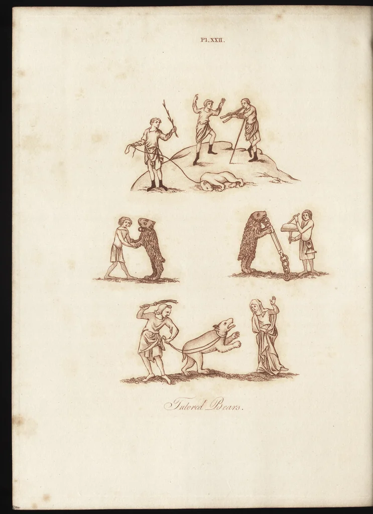 An illustration from Glig-gamena angel-deod, or, The sports and pastimes of the people of England : including the rural and domestic recreations, May-games, mummeries, pageants, processions, and pompous spectacles, from the earliest period to the present time : illustrated by engravings selected from ancient paintings in which are represented most of the popular diversions, 1810, leaf 325