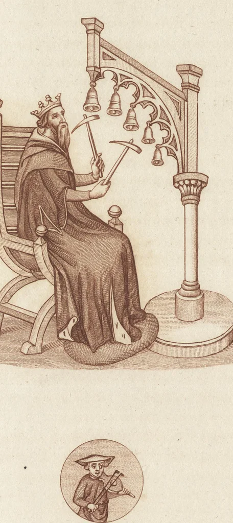 An illustration from Glig-gamena angel-deod, or, The sports and pastimes of the people of England : including the rural and domestic recreations, May-games, mummeries, pageants, processions, and pompous spectacles, from the earliest period to the present time : illustrated by engravings selected from ancient paintings in which are represented most of the popular diversions, 1810, leaf 383