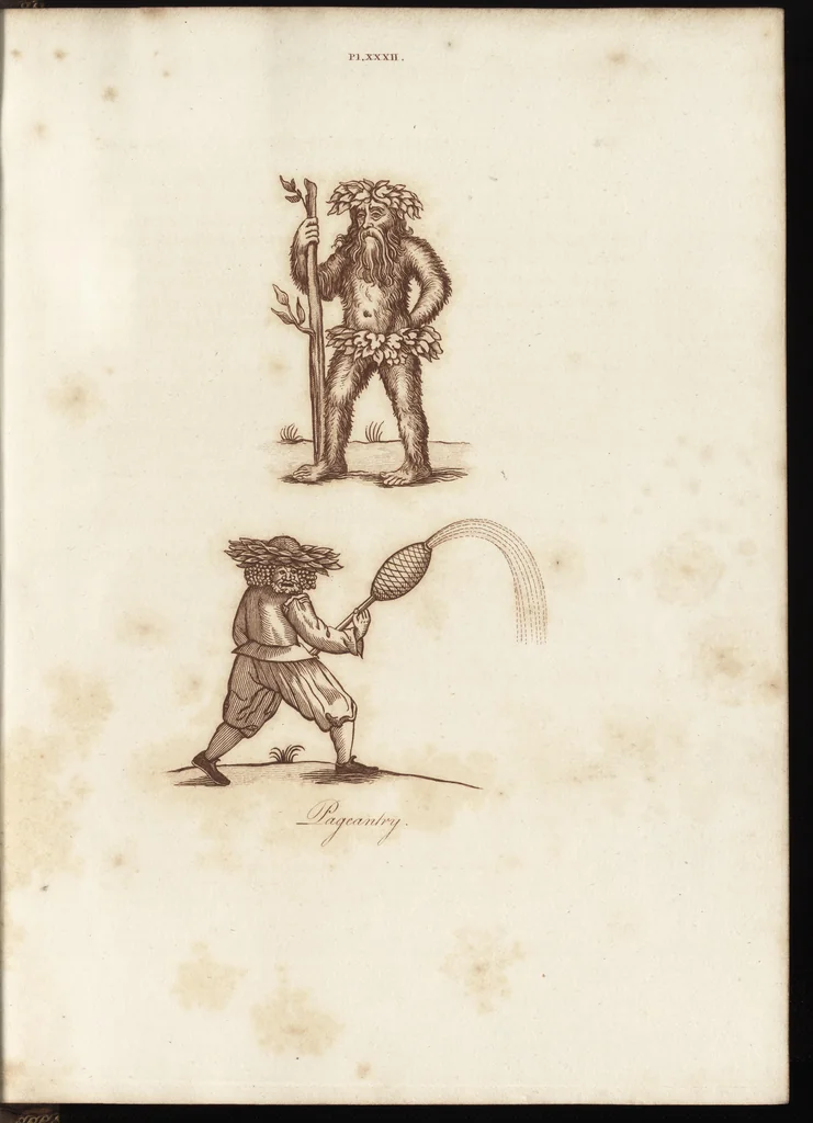 An illustration from Glig-gamena angel-deod, or, The sports and pastimes of the people of England : including the rural and domestic recreations, May-games, mummeries, pageants, processions, and pompous spectacles, from the earliest period to the present time : illustrated by engravings selected from ancient paintings in which are represented most of the popular diversions, 1810, leaf 464