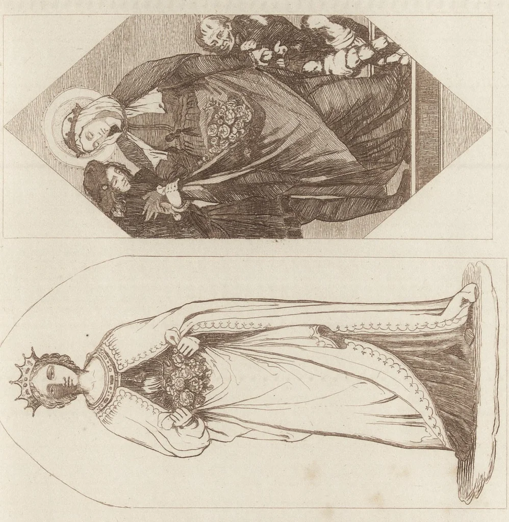 An illustration from Legends of the monastic orders : as represented in the fine arts, 1890, leaf 378