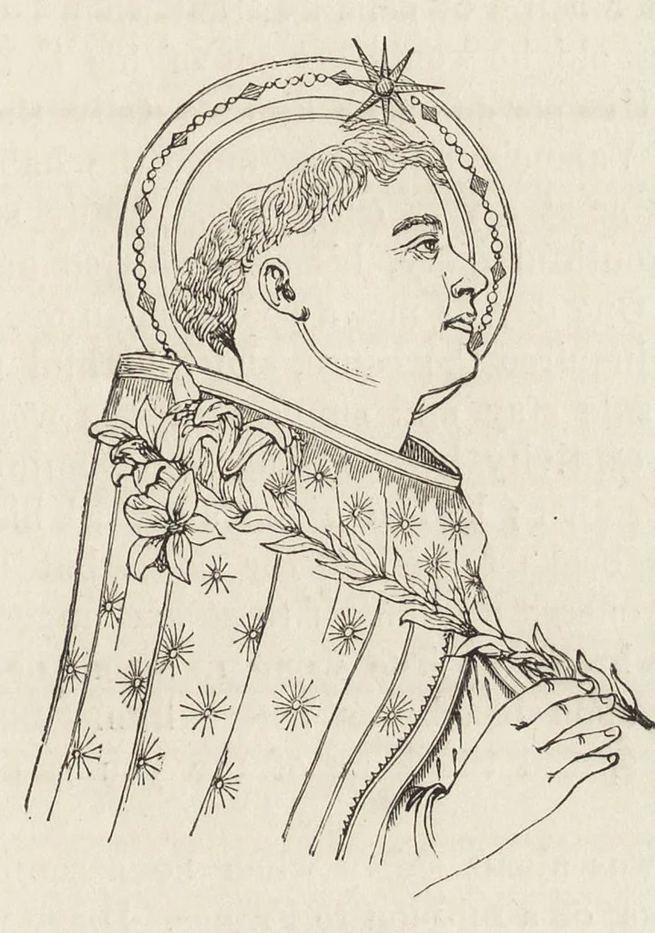 An illustration from Legends of the monastic orders : as represented in the fine arts, 1890, leaf 428