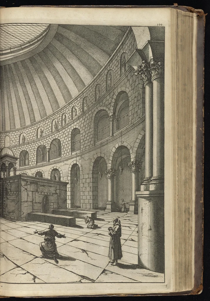 An illustration from Reizen van Cornelis de Bruyn, door de vermaardste deelen van Klein Asia, de eylanden Scio, Rhodus, Cyprus, Metelino, Stanchio, &c., mitsgaders de voornaamste steden van Aegypten, Syrien en Palestina : verrijkt met meer als 200 kopere konstplaaten, vertoonende de beroemdste landschappen, steden, &c. alles door den autheur selfs na het leven afgetekend, 1698, leaf 522
