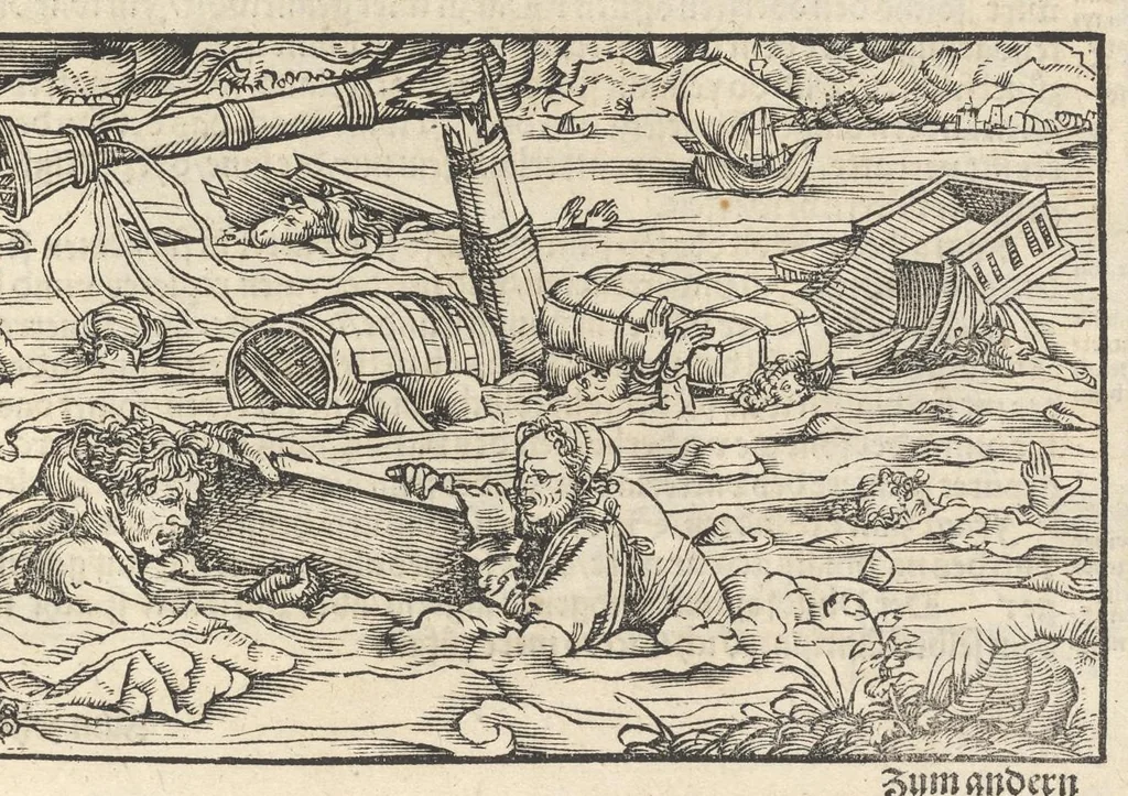 An illustration from Officia M.T.C. : ein Bůch, so Marcus Tullius Cicero der Römer, zů seynem Sune Marco, von den tugentsamen Ämptern vnd Zůgehörungen, eynes wol vnd rechtlebenden Menschen, 1531, leaf 184