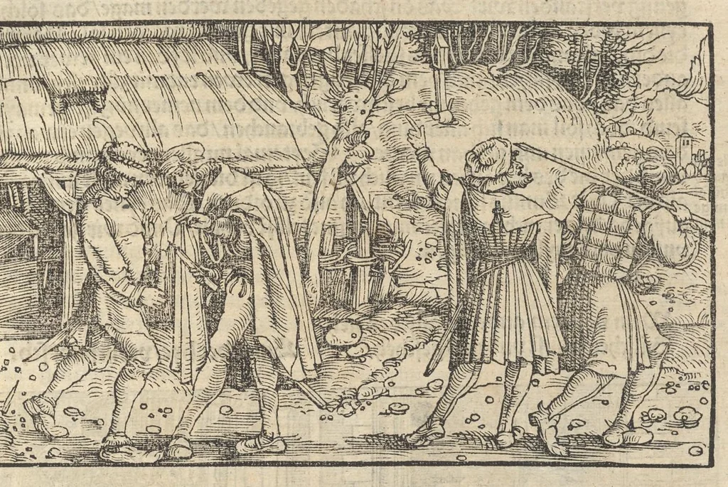 An illustration from Officia M.T.C. : ein Bůch, so Marcus Tullius Cicero der Römer, zů seynem Sune Marco, von den tugentsamen Ämptern vnd Zůgehörungen, eynes wol vnd rechtlebenden Menschen, 1531, leaf 40
