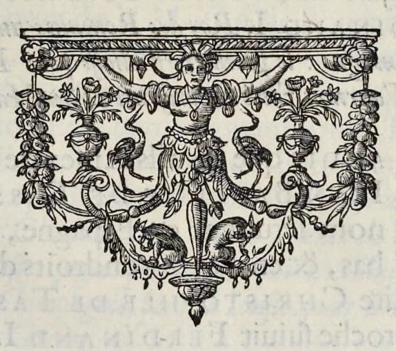 An illustration from Les marques d'honneur de la maison de Tassis, 1645, leaf 142
