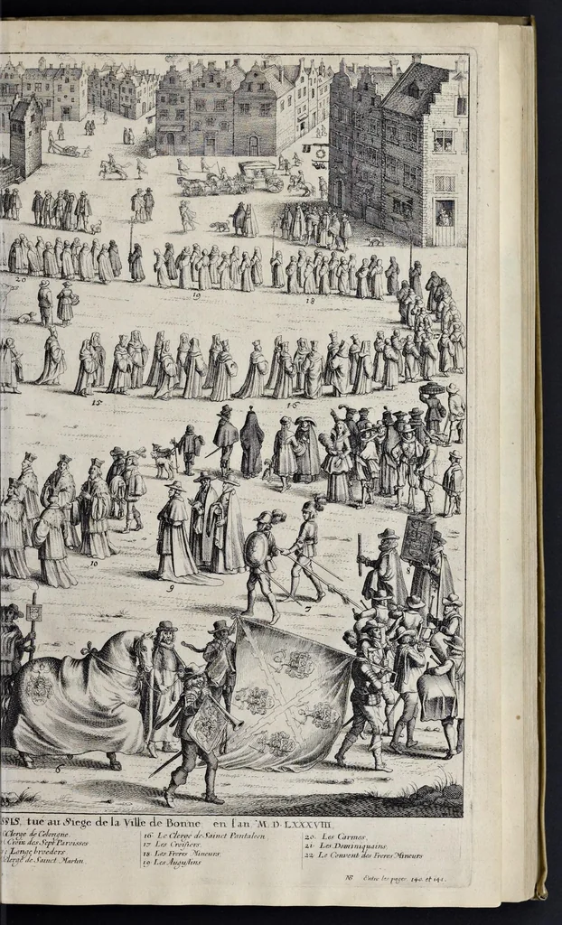 An illustration from Les marques d'honneur de la maison de Tassis, 1645, leaf 162