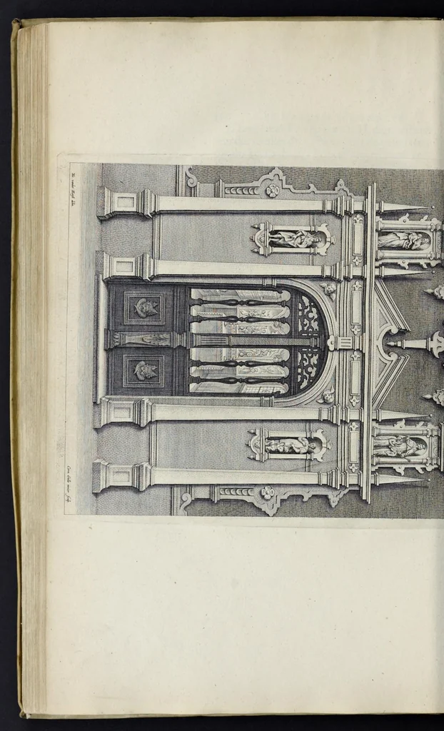 An illustration from Les marques d'honneur de la maison de Tassis, 1645, leaf 189