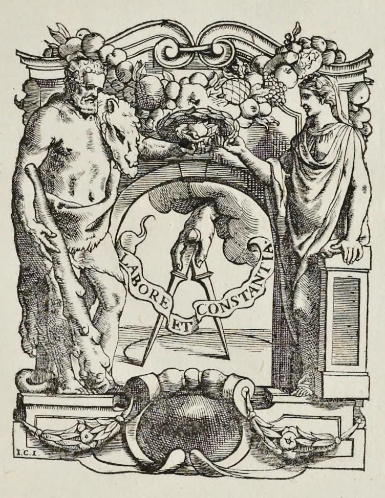 An illustration from Les marques d'honneur de la maison de Tassis, 1645, leaf 298