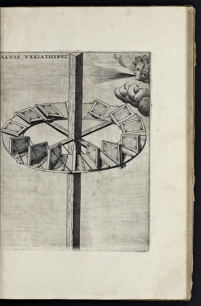 An illustration from Machinae novae Favsti Verantii siceni, 1595, leaf 104