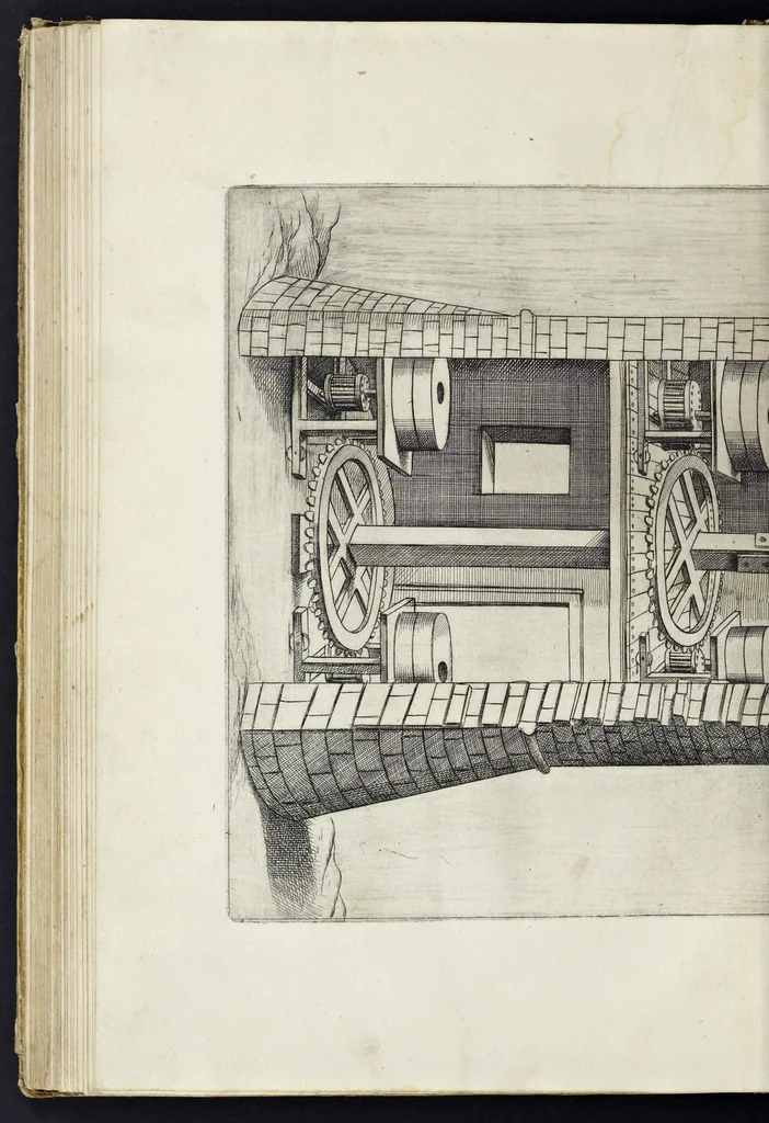 An illustration from Machinae novae Favsti Verantii siceni, 1595, leaf 107