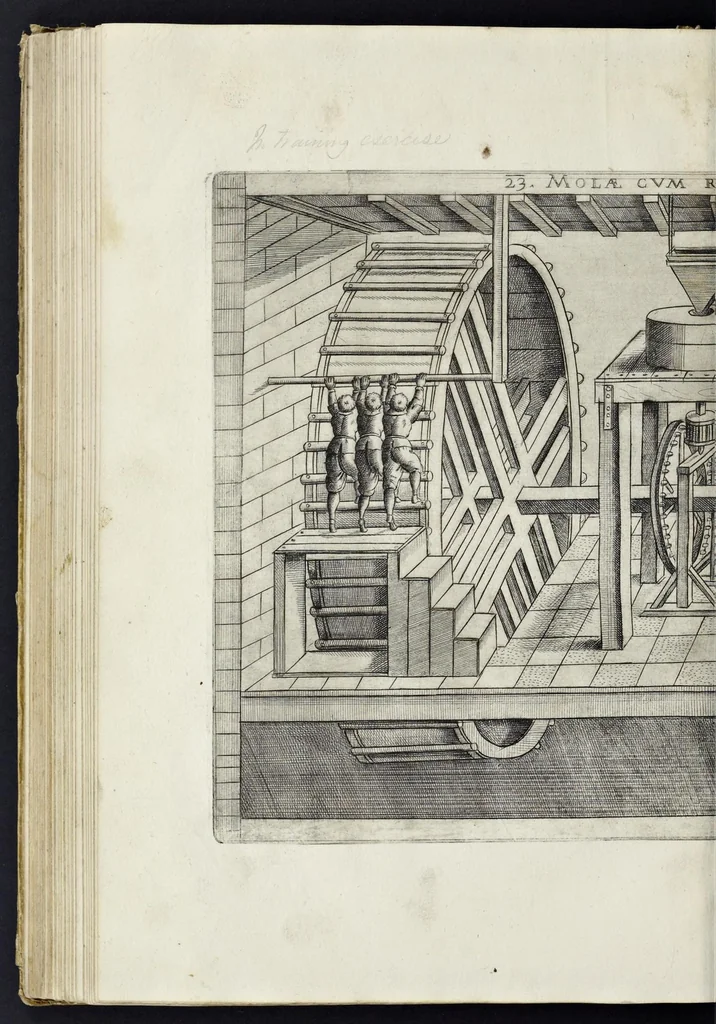 An illustration from Machinae novae Favsti Verantii siceni, 1595, leaf 155