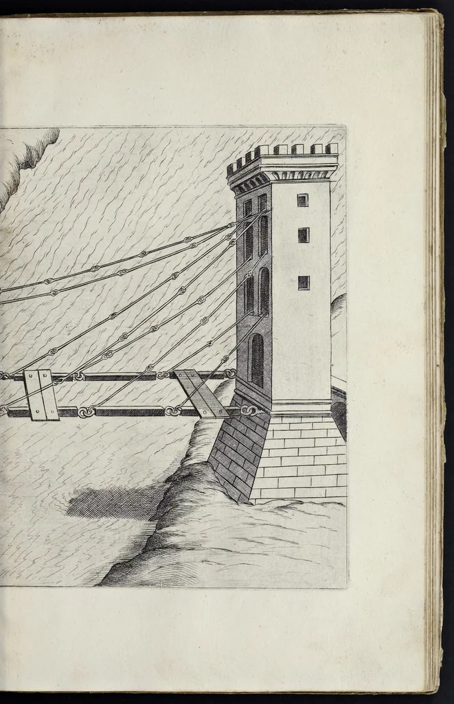 An illustration from Machinae novae Favsti Verantii siceni, 1595, leaf 200
