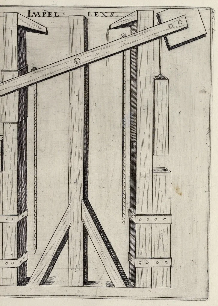 An illustration from Machinae novae Favsti Verantii siceni, 1595, leaf 244