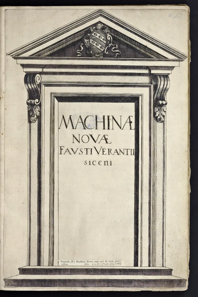 An illustration from Machinae novae Favsti Verantii siceni, 1595, leaf 6