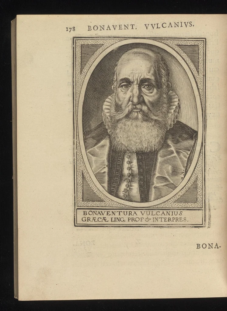 An illustration from Illustrium Hollandiae & VVestfrisiae ordinum alma Academia Leidensis, 1614, leaf 249