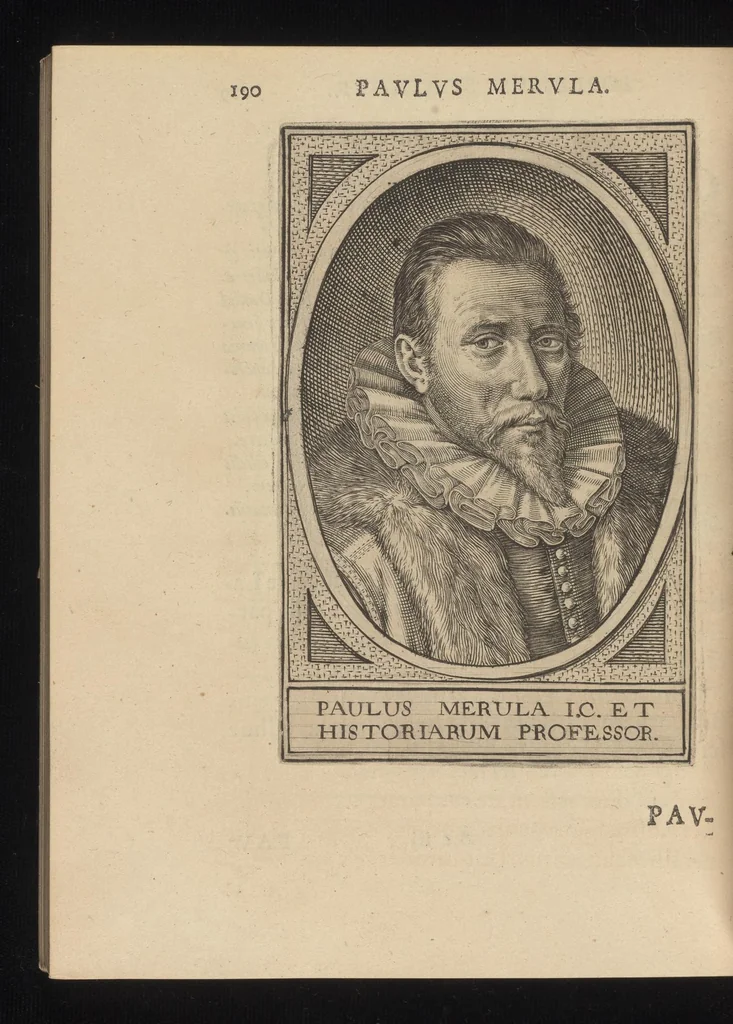 An illustration from Illustrium Hollandiae & VVestfrisiae ordinum alma Academia Leidensis, 1614, leaf 261