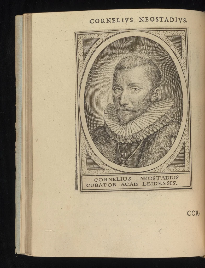 An illustration from Illustrium Hollandiae & VVestfrisiae ordinum alma Academia Leidensis, 1614, leaf 55