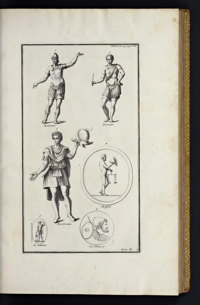 An illustration from L'antiquité expliquée et représentée en figures ..., 1719, leaf 46