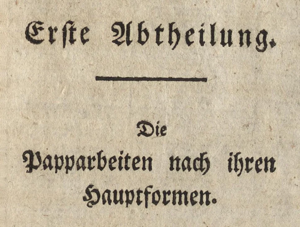 An illustration from Der Papparbeiter, oder, Anleitung in Pappe zu arbeiten, 1805, leaf 30