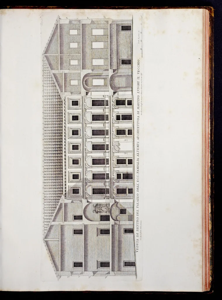 An illustration from Palazzi di Roma de piv celebri architetti, 1700, leaf 130