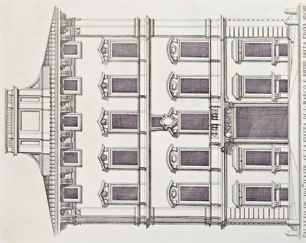 An illustration from Palazzi di Roma de piv celebri architetti, 1700, leaf 148