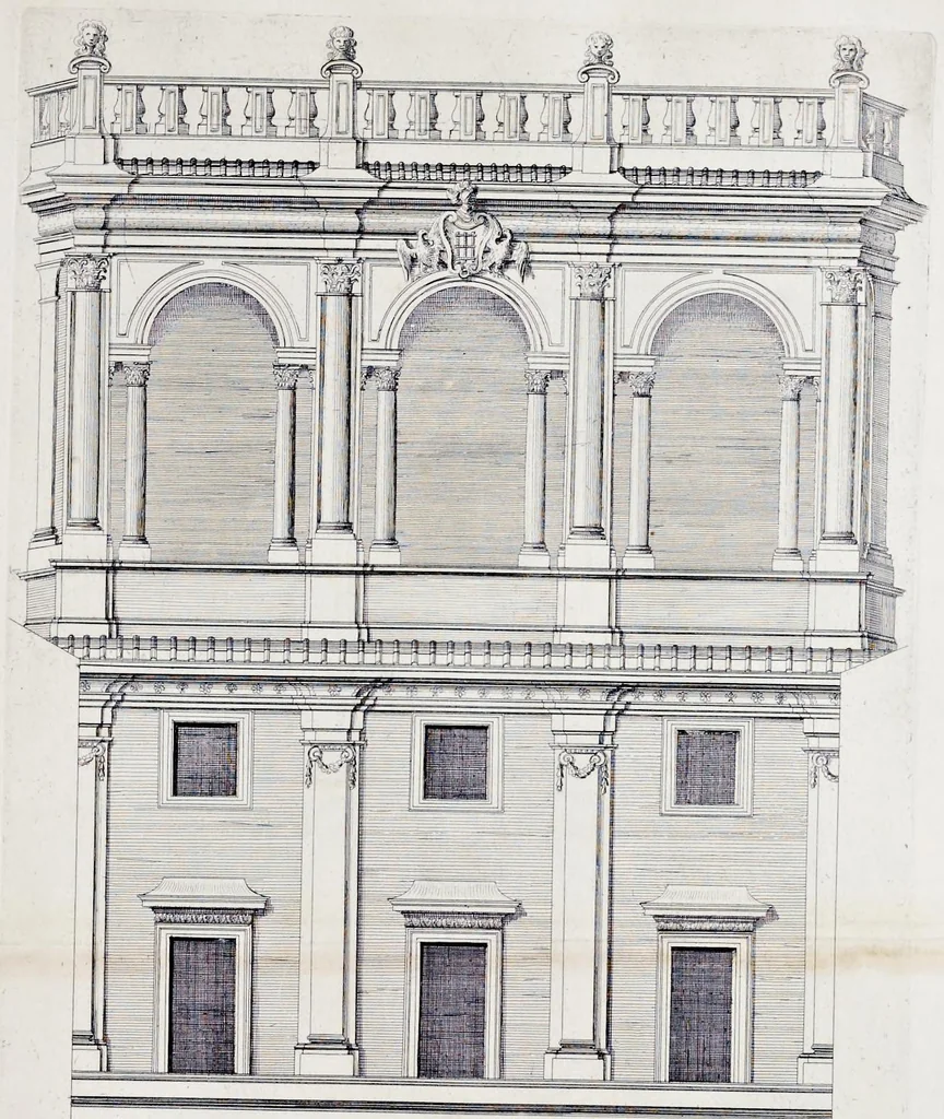 An illustration from Palazzi di Roma de piv celebri architetti, 1700, leaf 156