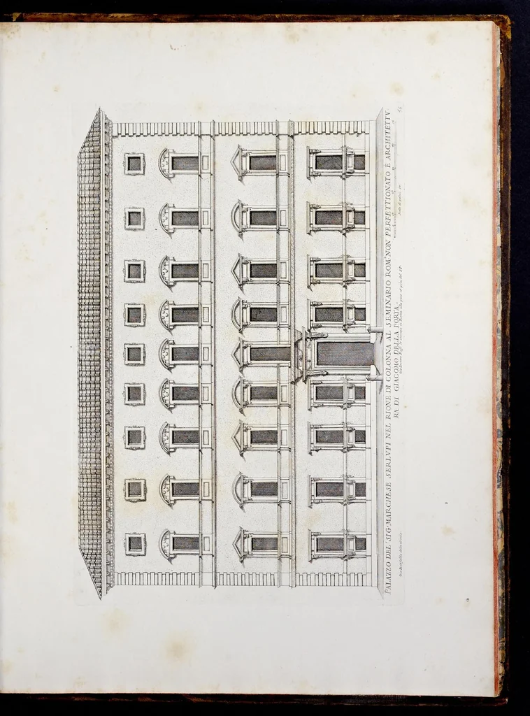 An illustration from Palazzi di Roma de piv celebri architetti, 1700, leaf 202