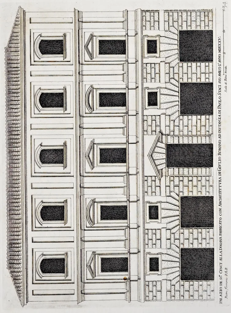 An illustration from Palazzi di Roma de piv celebri architetti, 1700, leaf 72