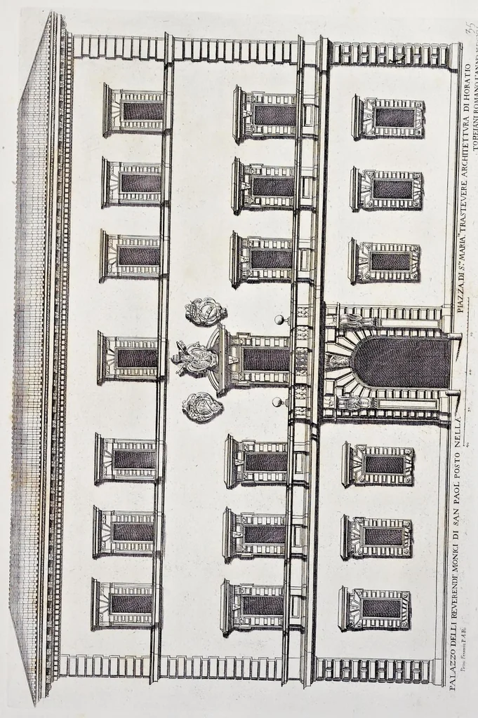 An illustration from Palazzi di Roma de piv celebri architetti, 1700, leaf 74