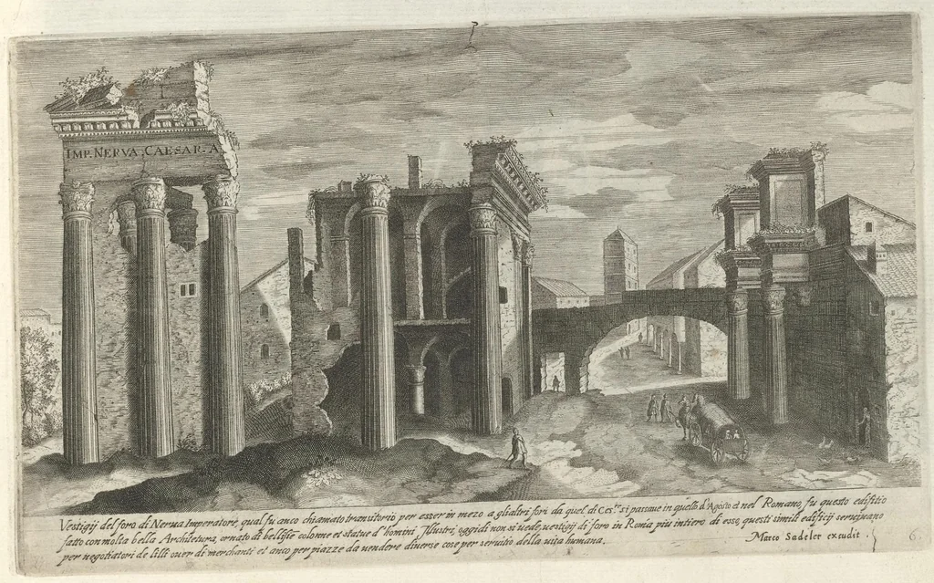 An illustration from Vestigi delle antichita di Roma, Tivoli, Pozzvolo et altri lvochi, 1606, leaf 16