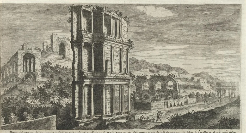 An illustration from Vestigi delle antichita di Roma, Tivoli, Pozzvolo et altri lvochi, 1606, leaf 32