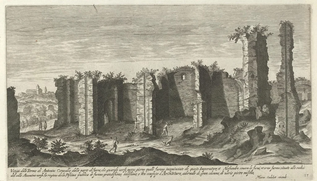 An illustration from Vestigi delle antichita di Roma, Tivoli, Pozzvolo et altri lvochi, 1606, leaf 38