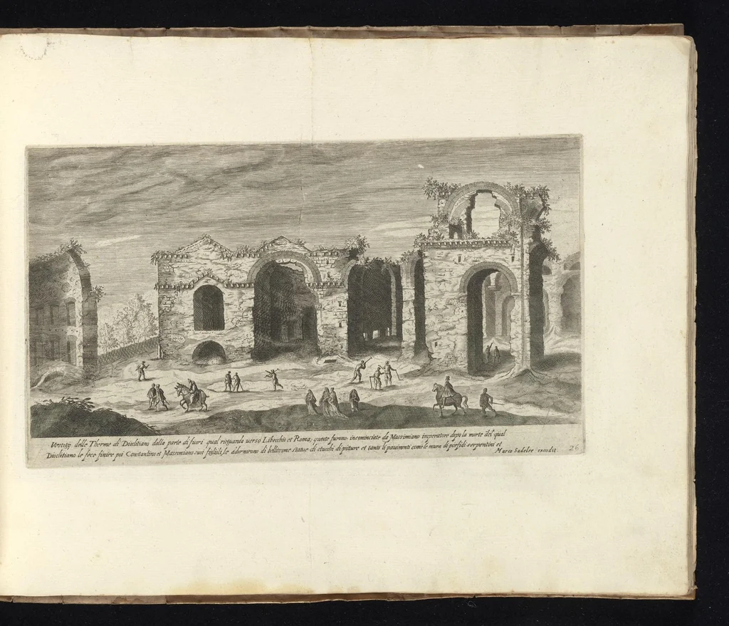 An illustration from Vestigi delle antichita di Roma, Tivoli, Pozzvolo et altri lvochi, 1606, leaf 56
