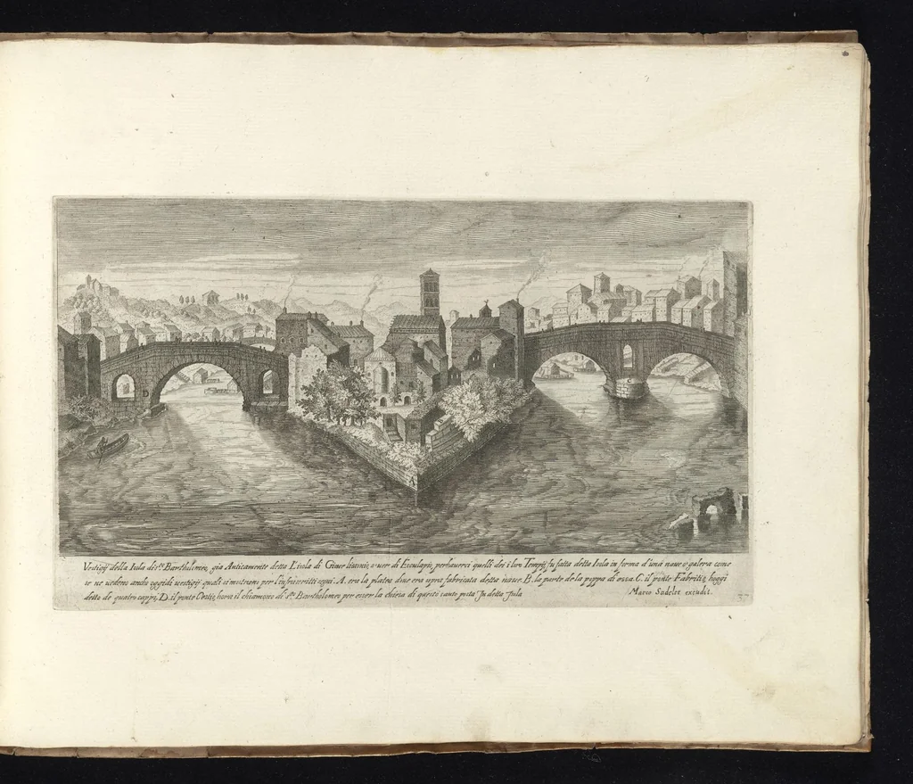 An illustration from Vestigi delle antichita di Roma, Tivoli, Pozzvolo et altri lvochi, 1606, leaf 78