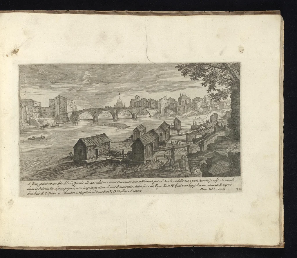 An illustration from Vestigi delle antichita di Roma, Tivoli, Pozzvolo et altri lvochi, 1606, leaf 82