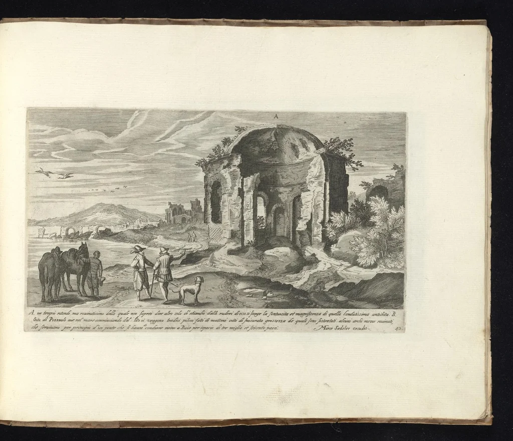 An illustration from Vestigi delle antichita di Roma, Tivoli, Pozzvolo et altri lvochi, 1606, leaf 88